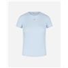 Tommy Hilfiger Slim Logo Flag W - T-shirt - Donna - Azzurro
