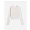 Tommy Hilfiger Slim Script W - T-shirt - Donna - Bianco