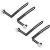 Dilwe Staffa a L per Montaggio su Corpo con Guscio per Auto RC, Staffa a L per Montaggio su Corpo in Metallo da 4 Pezzi con Magnete per Cingoli RC in Scala 1/10 Axial SCX10