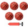 Hyacinthy Mini-Basket, 5 Pezzi da 14 cm Piccole Palle da Basket, Palloni da Basket Gonfiabili per Bambini con Pompa, Palloni da Piscina per Giochi Sportivi da Spiaggia per Feste Indoor e Outdoor