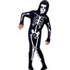 SMIFFYS Costume Scheletro, Nero, comprende Tuta Intera con Cappuccio Halloween