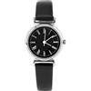 FILFEEL Orologi per donna, squisita piccola semplice moda orologio da polso in pelle retr¨° Mini orologio da polso(Black Dial)