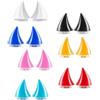 Yotlein 14 Pezzi Corno da Diavolo per Casco da Moto, 7 Colori Decorazione per Casco Corno da Demone, Casco Moto Donna, Cas-co Mo-to Accessori, Casco Da Motociclista Corna Da Diavolo