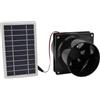 SIXRUN Kit Ventola per Pannello Solare, Ventola di Scarico Ad Energia Solare da 10 W 12 V per Tubo Tondo Kit Ventola di Ventilazione per Pannello Solare in ABS per Casa degli Animali,