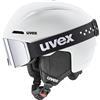 uvex viti set, casco e maschera da sci Unisex bambino, white matt, 51-55 cm