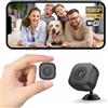 Generico Mini Telecamera Wi-Fi con Controllo via APP, Telecamera di Sicurezza Interna 1080p, Mini Camera Full HD, Wifi Cam Telecamera Wireless,Visione Notturna, Tracciamento del Movimento, Audio Bidirezionale