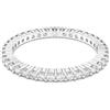 Swarovski Anello Vittore, Taglio Round, Bianco, Placcato color argento