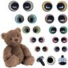 GWAWG 20 Occhi Glitter per Animali all'Uncinetto, Occhi di Sicurezza da 12-20 mm per Amigurumi, Occhi di Sicurezza Colorati per Animali all'Uncinetto, Occhi in Plastica 3D per Animali di Stoffa