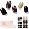 NAILOG Strisce per Unghie in Gel Semi Polimerizzato, 34 Pcs Adesivi e Decalcomanie per Unghie di Qualità da Salone, Nail Wraps Decorazione DIY per Donne Ragazze (Drifted)
