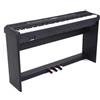 Echord SP10 BLK Piano Digit 88T Pesati Nero + Supporto in legno tre pedali