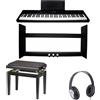 Echord SP10 BLK Piano Digit 88T Pesati Nero + Supporto + Panca + Cuffia