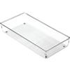 InterDesign iDesign Cassetto portaposate, grande inserto per cassetti da cucina, pratico organizer per utensili da cucina, trasparente, 15 cm x 30 cm x 5 cm