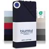 Blumtal - Lenzuolo con angoli elasticizzati in 100% cotone (140 X 200 X 13 Cm - Set Di 1, Blu Mare Profondo)