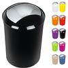 Spirella Design Push Pattumiera Sydney Bagno 5 Litri Coperchio Basculante Contenitore per Cosmetici Contenitore per rifiuti Nero
