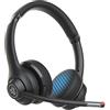 JLab Go Work Cuffie Bluetooth con Microfono senza Filo per PC - 45h | Cuffie da PC e Lavoro, Wireless Headset Bluetooth, Connessione simultanea a Computer e Cellulare