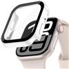 YuiYuKa Custodia Rigida Impermeabile compatibile per Apple Watch Series 10/9/8/7 46mm 42mm 45mm 41mm con Protezione Dello Schermo in Vetro Temperato, per iWatch 6/5/4/SE 44mm 40mm Full Cover Protettiva [HD]
