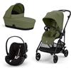 Cybex Gold - Cybex Gold Trio Melio Moss Green con Telaio Carbon con Cloud G