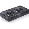 Evolution Power Tools R18RCH-Li2 Doppio caricatore rapido per batterie Li-Ion EXT 18V, compatibile con Erbauer ed Evolution, ideale per seghe e trapani, batteria non inclusa, 18V