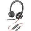 HP INC. POLY Cuffie stereo Blackwire 8225 con connettore USB-C + adattatore USB-C/A