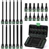 CASOMAN Set di 24 chiavi a bussola Torx extra lunghe e standard, T10-T60, lunghezza: 5,1 cm e 15,2 cm, CR-V e S2