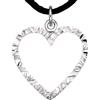 Iri jewelry Ciondolo Cuore Argento 925 Placcato Platino Collana Talismano Regalo Unisex