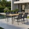 SALMAR Set Tavolo Amalfi Antracite + 4 Poltrone Bend Antracite Outdoor