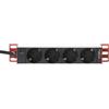 Techly Multipresa Universale per Rack 10" 4 posti Spina Schuko