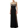 ELISABETTA FRANCHI ABITO RED CARPET IN TULLE E JERSEY LUREX - ABR4462E2 - nero