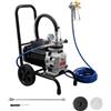 VEVOR Spruzzatore di Vernice Airless a Membrana 1500 W, Macchina a Spruzzo per Vernice a Carrello Airless Pressione max 19,31 MPa Flusso 2,5 L/min, Spruzzatore con Tubo Flessibile 10 m Asta Prolunga