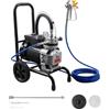 VEVOR Spruzzatore di Vernice Airless a Membrana 1800 W Spruzzatore di Vernice a Carrello Pressione max 22,75 Mpa Tubo Flessibile 10m, Macchina a Spruzzo per Verniciatura Flusso 3,0 L/min per Parete