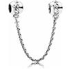 PANDORA Icons Catena di sicurezza con scritta Family Forever in argento