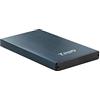 TOOQ TQE-2527PB - Alloggiamento HDD da 2,5, (SATA I/II/III fino a 9,5 mm di altezza, USB 3.0) alluminio, indicatore LED, colore blu pacifico, 50 gr