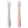 Skip Hop 2 Pack Easy Feed Spoons Grey and Soft Coral, Grey and Soft Coral, Pack of 2