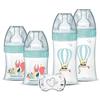 DODIE Set di 4 biberon nascita tettarella piatto anticolico (2 x 150 ml e 2 x 270 mL), un ciuccio per nascita
