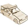 Pebaro 851/3L - Kit di costruzione in legno per auto della polizia Lasercut, puzzle 3D, puzzle in legno