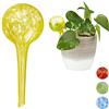Relaxdays Sfere per Irrigazione, Set da 2, per Piante e Fiori, Irrigatori per Ufficio Vacanza, Ø 6cm, in Vetro, Giallo