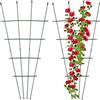 Relaxdays Supporto per Piante Rampicanti, Set 2 Tralicci per Rose ed Edera, HxL: 122 x 59 cm, Acciaio e Plastica, Verde