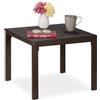 Relaxdays Tavolino Basso da Balcone, Resistente alle Intemperie, HLP: 39x52x48 cm, Tavolo da Caffè da Esterno, Marrone