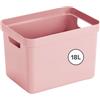 SUNWARE perfectly organised Sunware Sigma Home scatola portaoggetti 18L Rosa - 35x24.6x24.3cm - contenitore organizer impilabile - scatola plastica casa