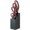 KitchenCraft Kitchen Craft Set 3 forbici e blocco colore: Nero
