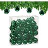 Relaxdays Palline di Natale, Set da 50 Palle Albero, Addobbi Natalizi, ∅ 6 cm, Sfere in Plastica Lucida, Verde Scuro