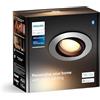 Philips Hue Milliskin White Ambiance, Faretto ad incasso Smart LED, (400 lm / 70 mm), Rotondo, da Caldo a Bianco Freddo, Compatibile con Amazon Alexa, Alluminio, Nuova Generazione, Confezione da 1