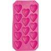 Bar Craft BarCraft Vassoio Flessibile per Cubetti di Ghiaccio a Forma di Cuore, Silicone, Rosa, 11 cm x 22 cm