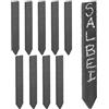 Relaxdays Targhette per Piante, Set 10 Lavagnette per Piantine Orto, 20 x 3 cm, Cartellini Giardino, Ardesia, Antracite, 20 x 3 x 0,5 cm