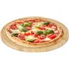 Relaxdays Piatto per Pizza Rotondo, Ø 32 cm, Tagliere Antipasti Formaggi, Vassoio da Portata Cucina, in bambù, Naturale