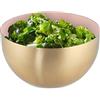 Relaxdays Ciotola da Insalata, Acciaio Inox, 1 Litro, Insalatiera da Ø 15 cm, Scodella Portafrutta da Cucina, Rosa Oro