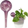 Relaxdays Sfere per Irrigazione, Set da 2, per Piante e Fiori, Irrigatori per Ufficio Vacanza, Ø 6cm, in Vetro, Lilla