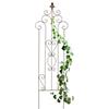 Relaxdays Supporto per Piante Rampicanti da Giardino, 116x35 cm, Traliccio di Sostegno Rose ed Edera, Acciaio, Marrone