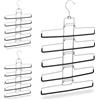 Relaxdays Grucce Multiple, Set da 3, 15 Pantaloni, Salvaspazio, Antiscivolo, Rimovibili, HLP: 52 x 33,5 x 2 cm, Argento