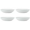 Mikasa Chalk Set di 4 piatti fondi in porcellana bianca, per l'uso quotidiano e formale, 23cm - Adatto a microonde e lavastoviglie